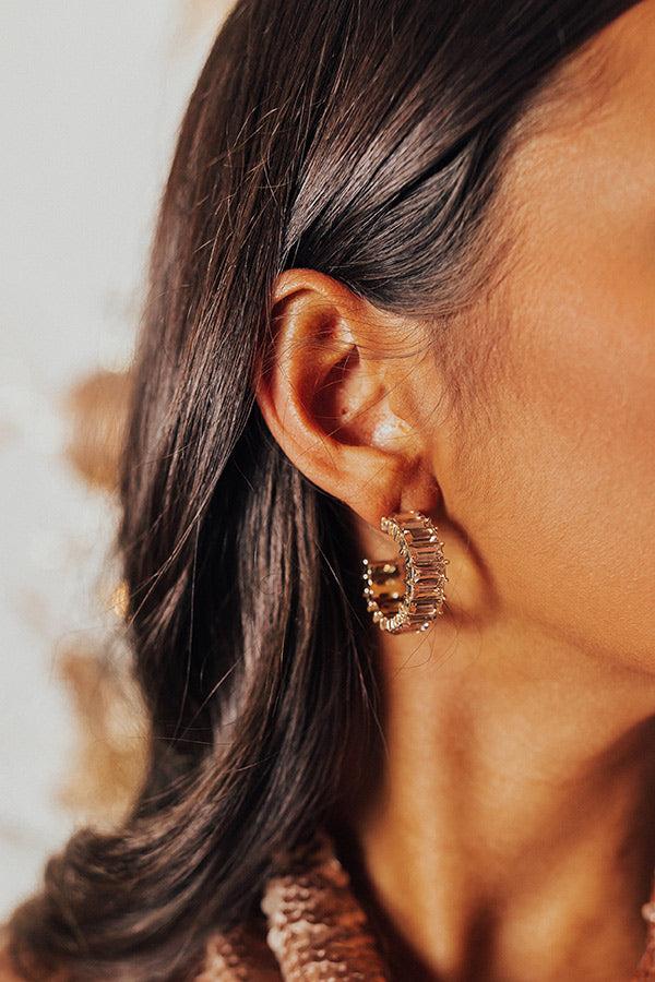 Vineyard Holiday Hoop Earrings in Champagne Product Image