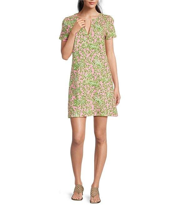Lilly Pulitzer Dev Cotton Jersey Notch Collar Short Sleeve T-Shirt Dress Product Image