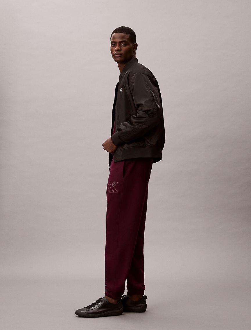 Fleece Monogram Patch Joggers Product Image