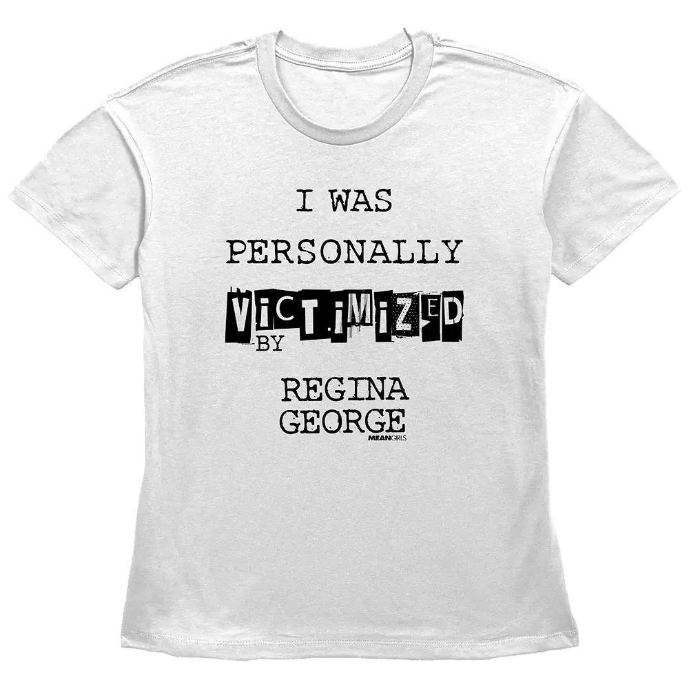 Women's Mean Girls Victimized By Regina George Basic Fit Graphic Tee, Girl's,  Product Image