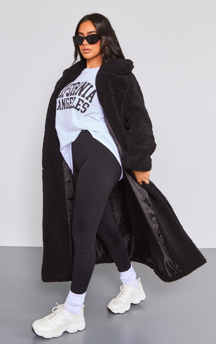 Petite Black Premium Borg Coat Product Image