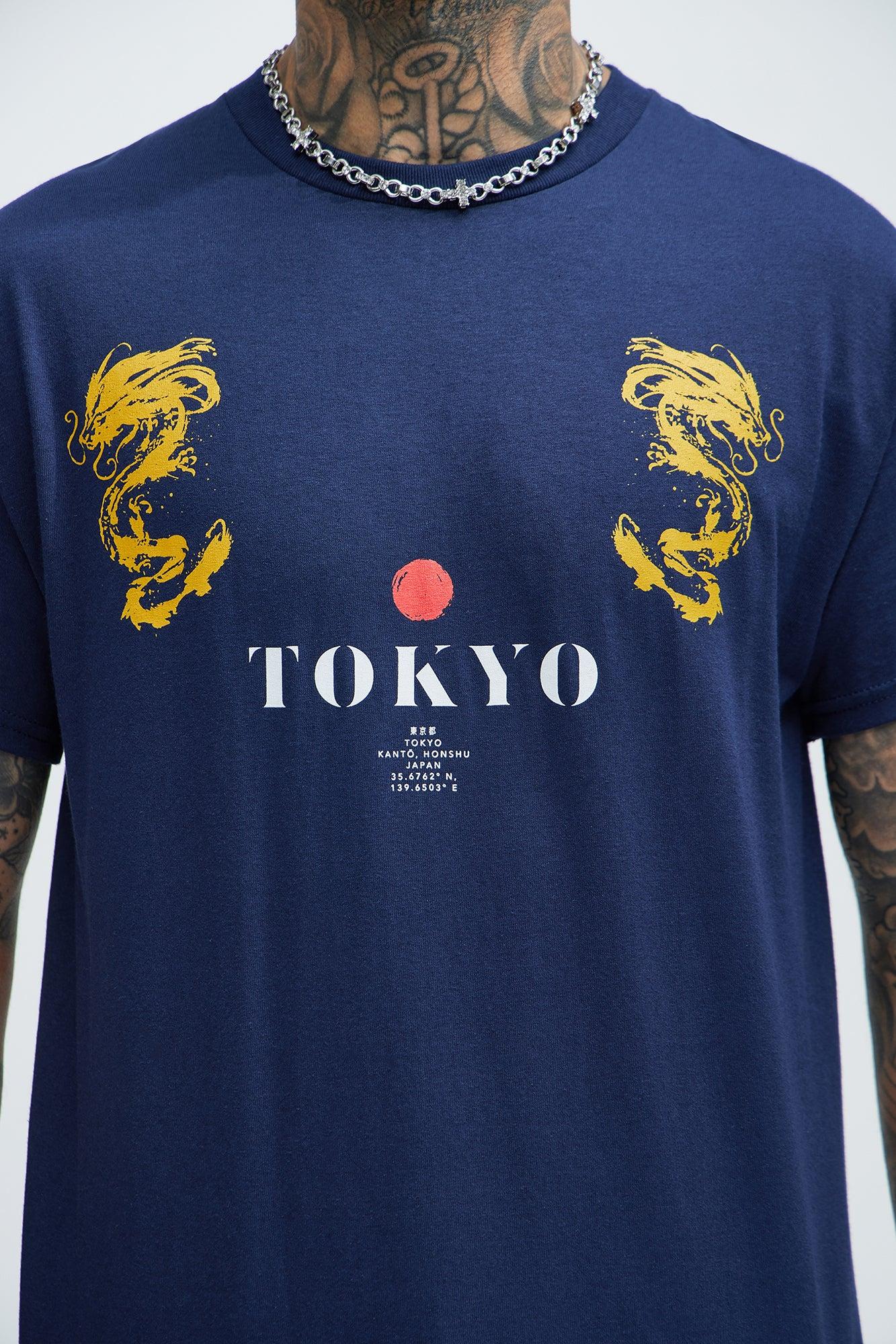Tokyo Short Sleeve Tee - Navy Product Image