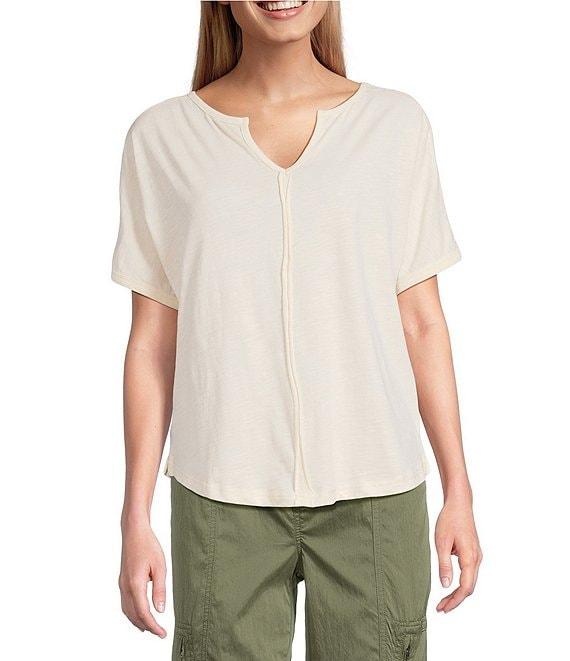 Westbound Embroidered Knit Short Sleeve Top Product Image