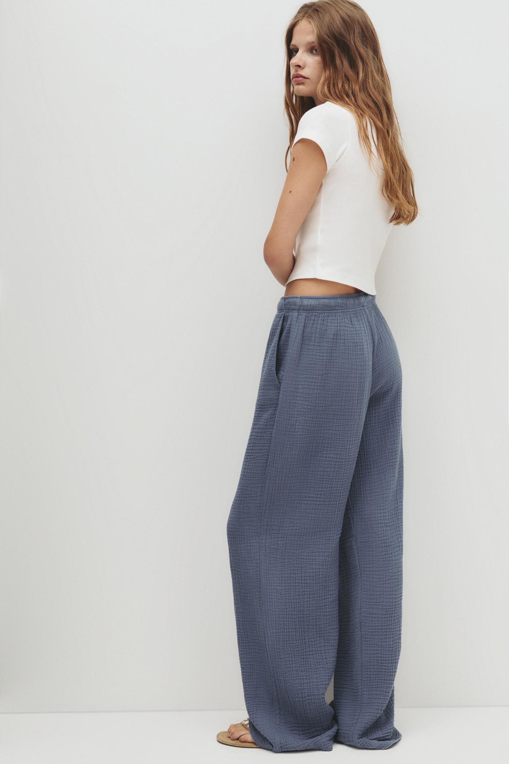 Rustic crepe trousers Product Image