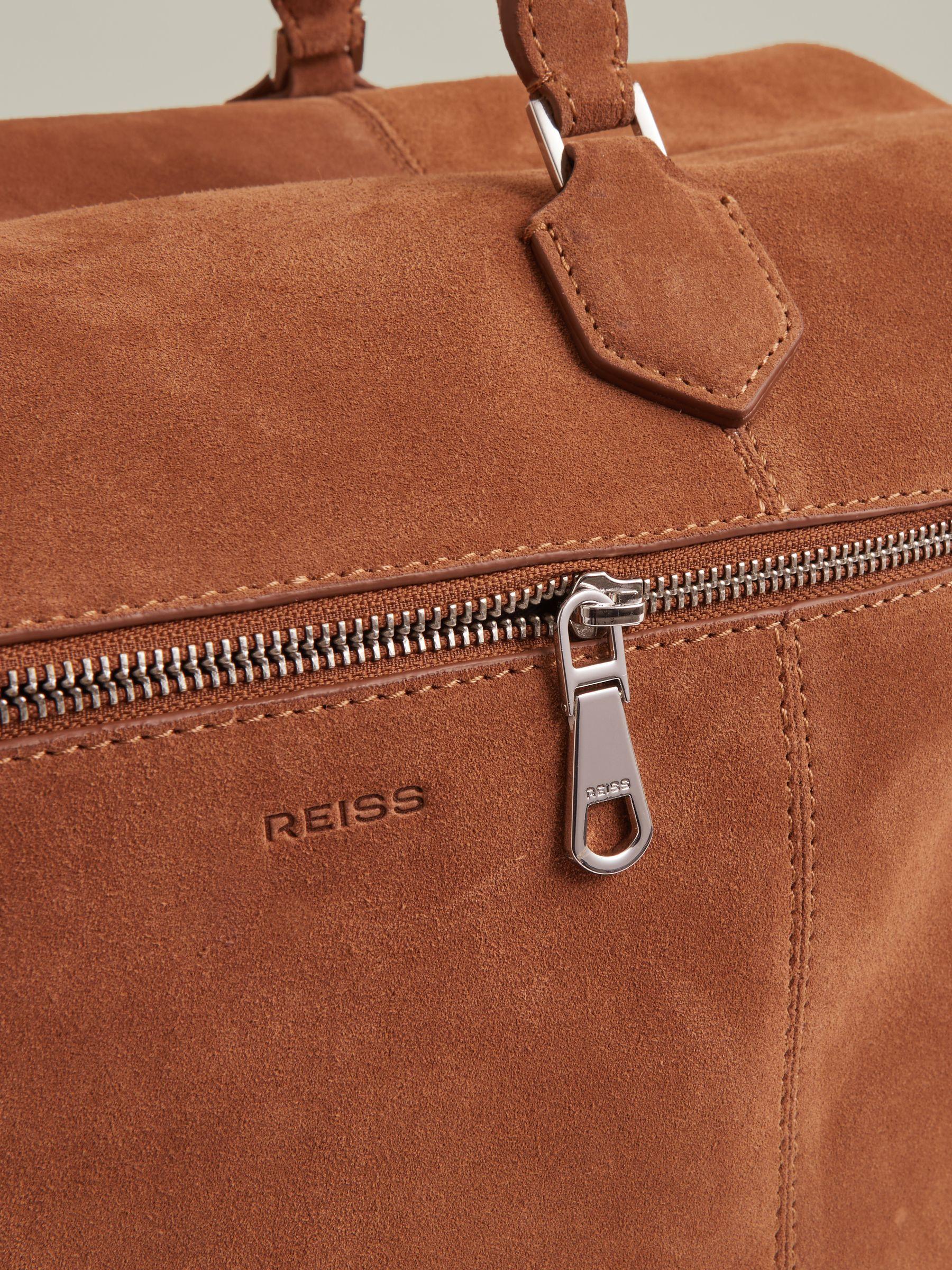 Suede Holdall in Light Tan Product Image