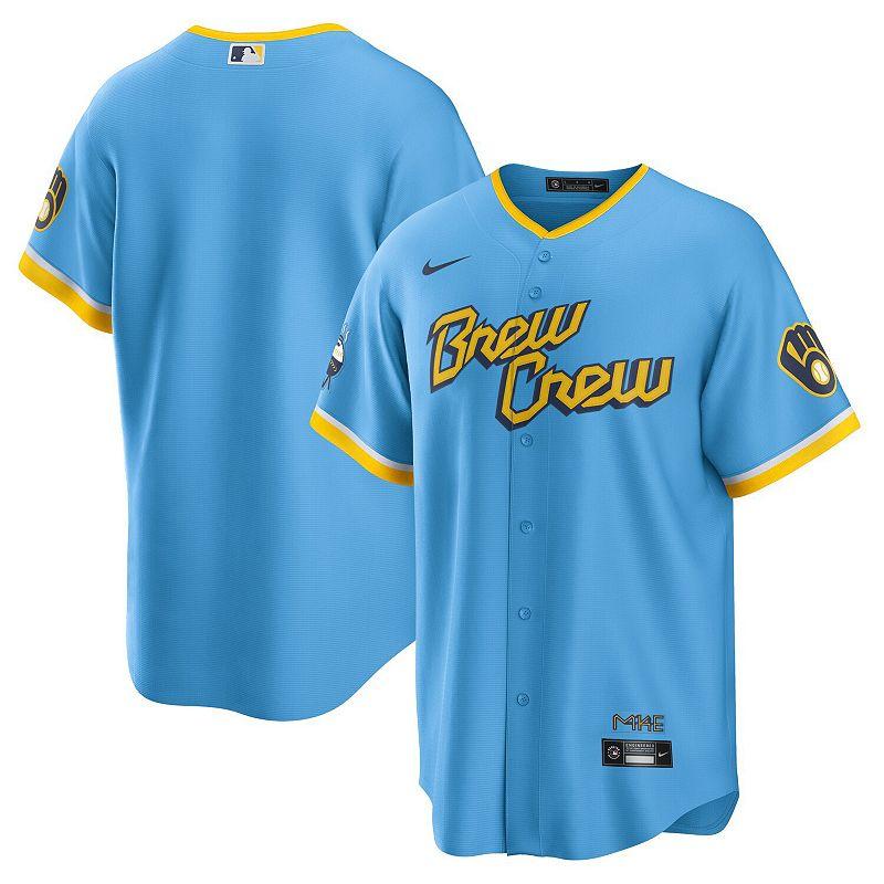 Nike Mens MLB Milwaukee Brewers City Connect Replica Baseball Jersey | T770MBCCMZB-CC4 Product Image