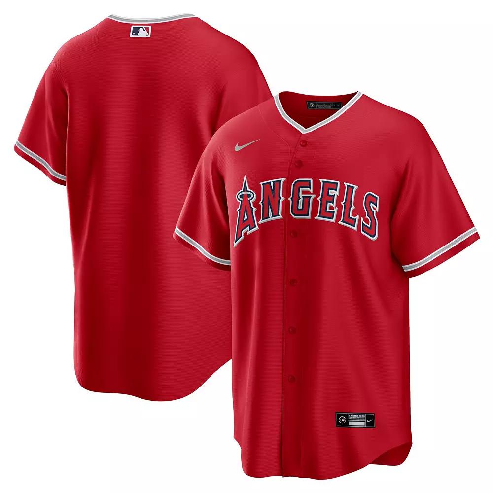 Men's Nike Red Los Angeles Angels Alternate Replica Team Jersey, Size: Small Product Image