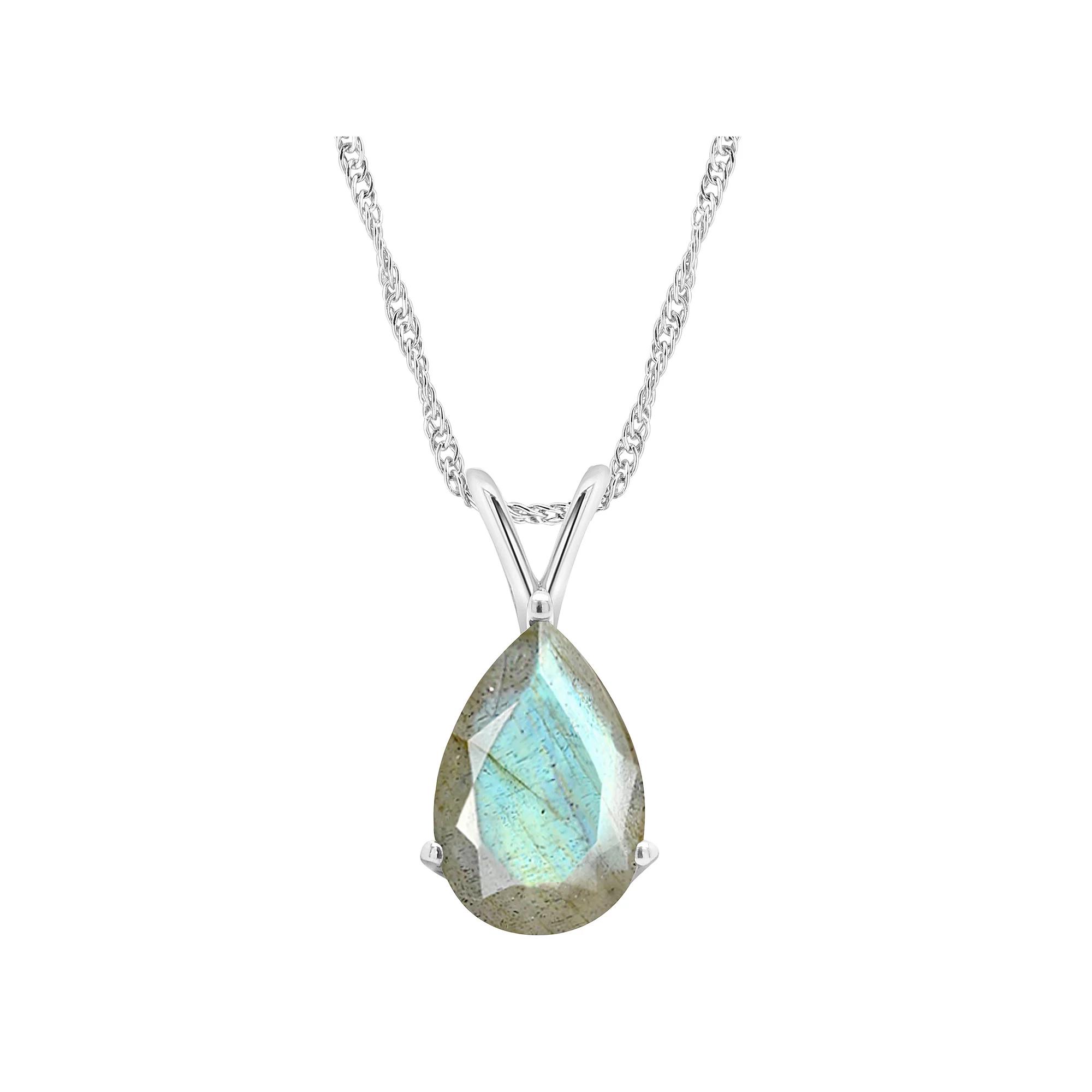 Alyson Layne Sterling Silver Labradorite Pendant Necklace, Women's, Size: 18" Product Image