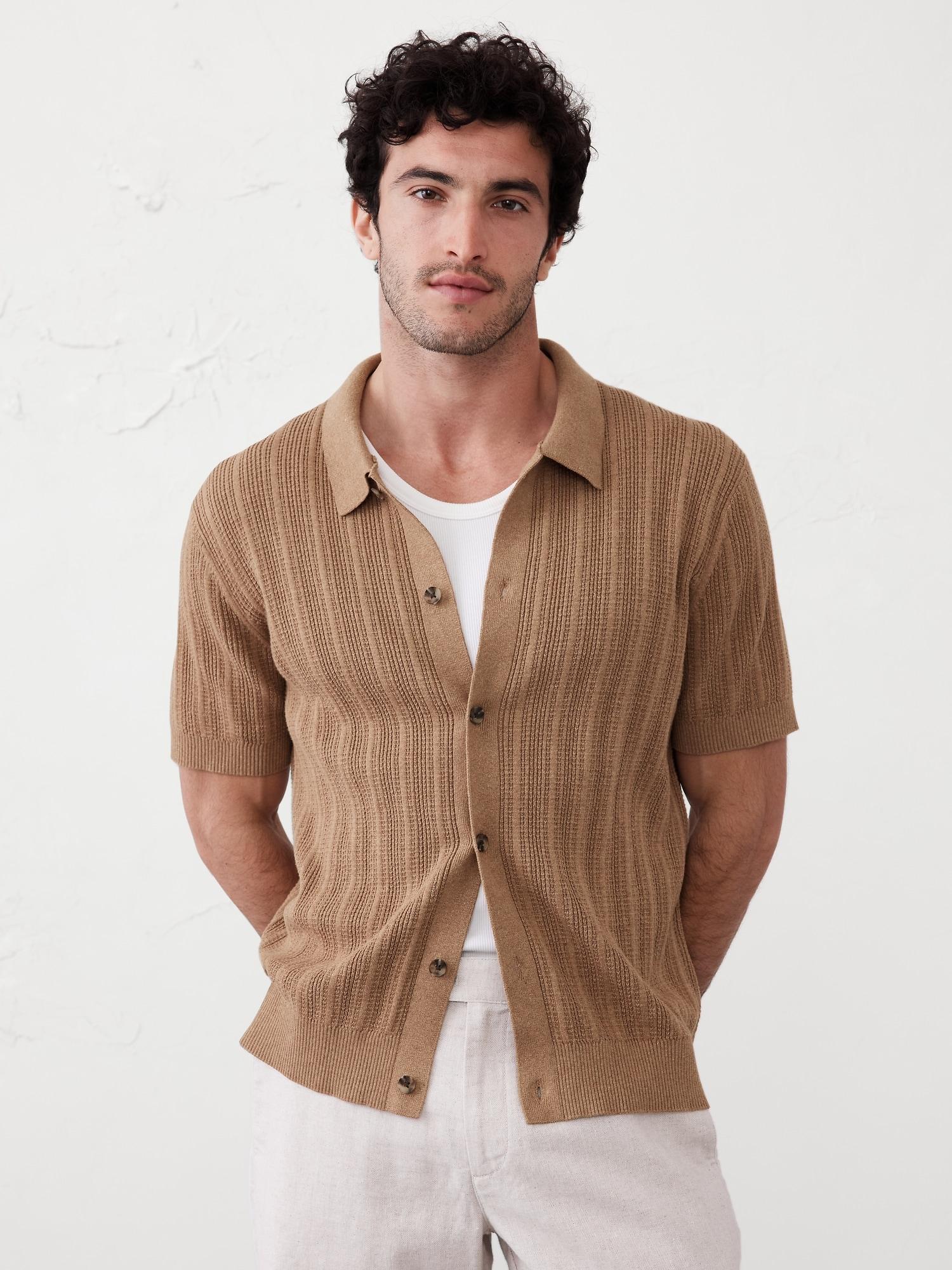 Textured Sweater Polo Product Image