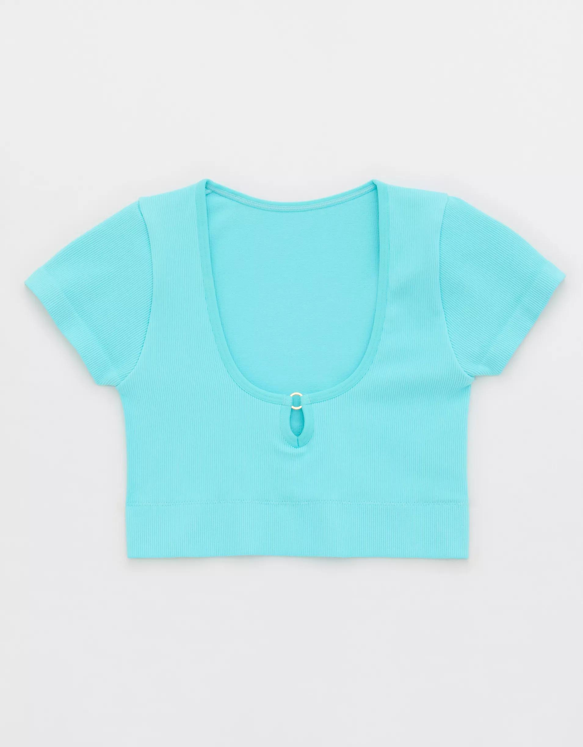 Superchill Seamless Ring Cap Sleeve Bra Top Product Image