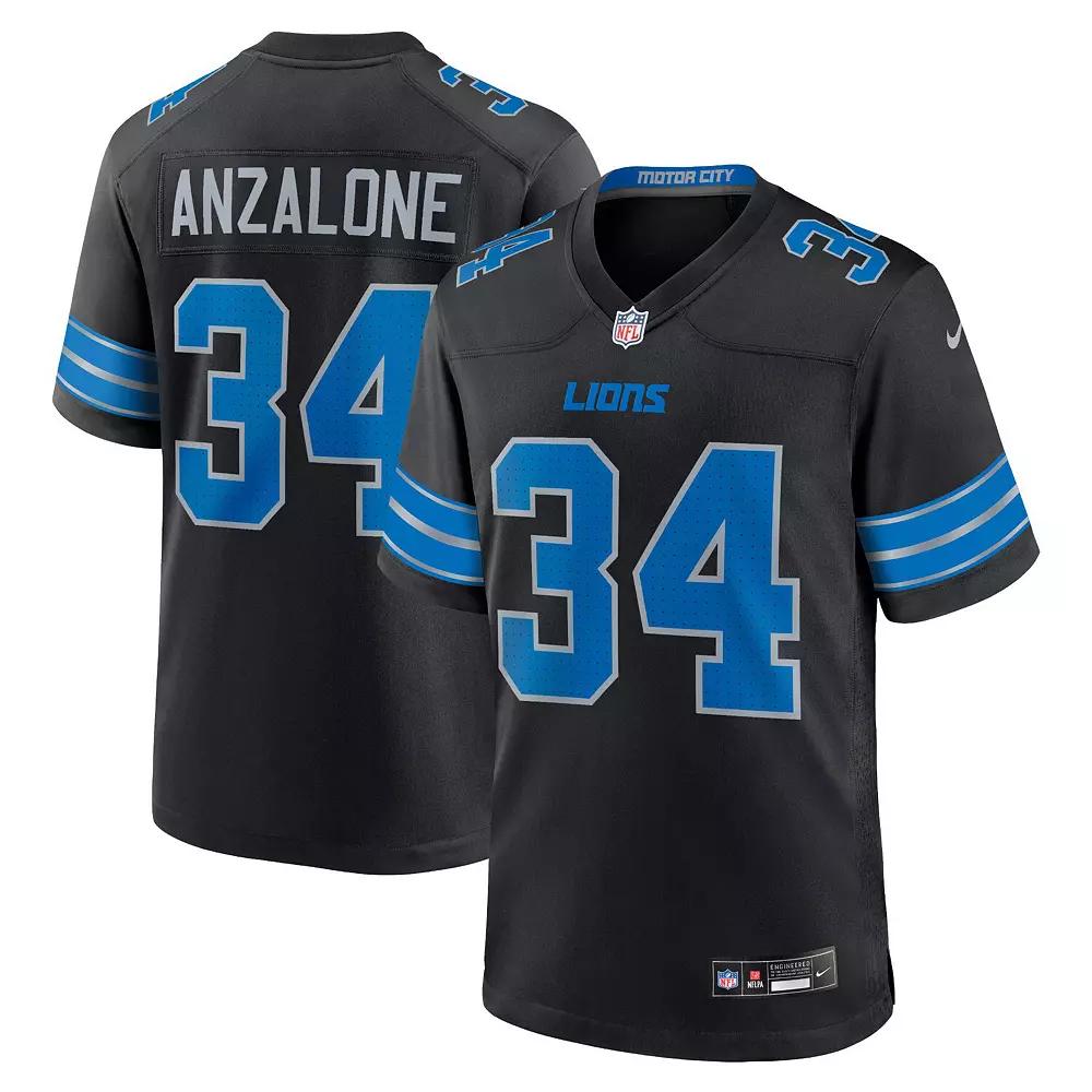 Men's Nike Alex Anzalone Black Detroit Lions 2nd Alternate Game Jersey,  Product Image