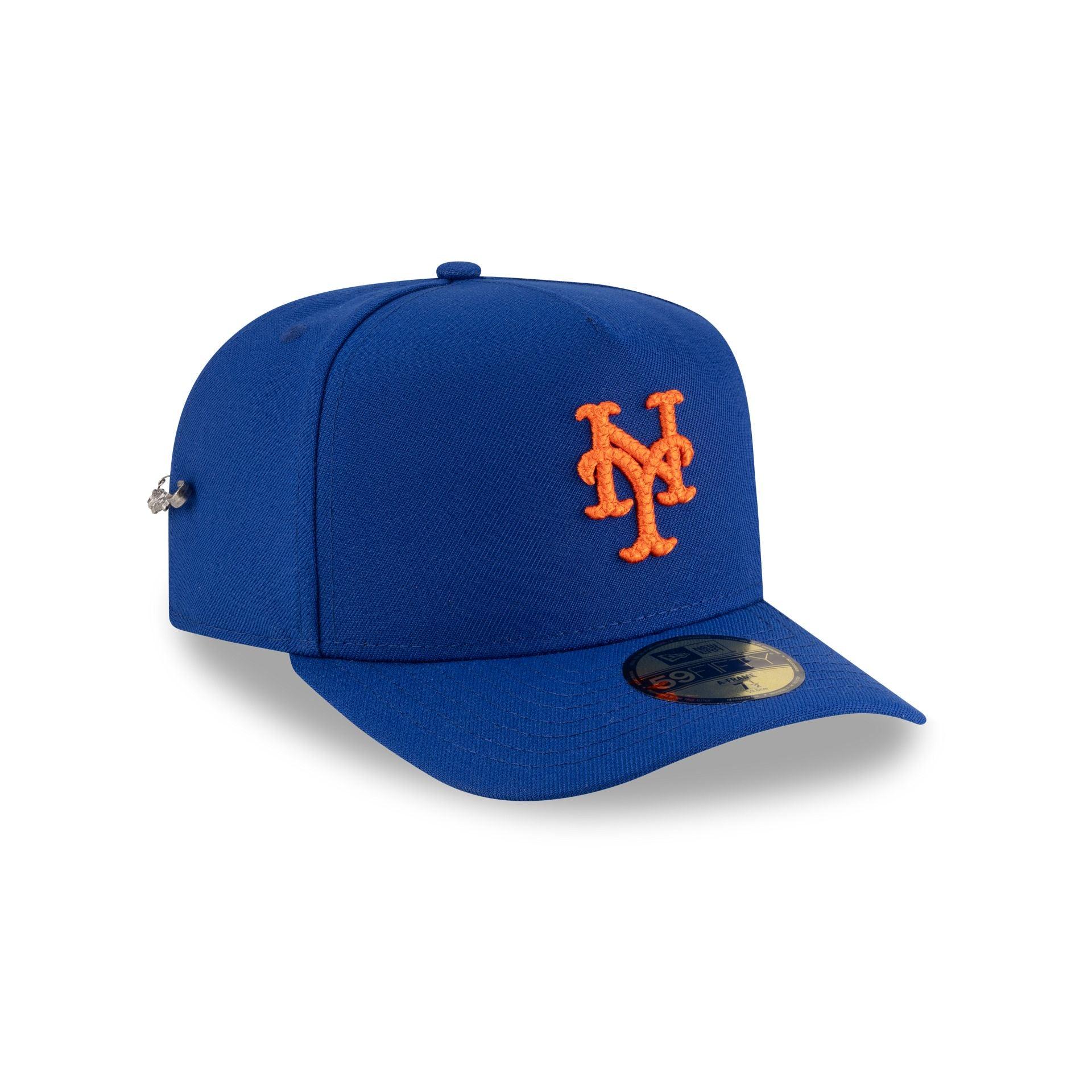 New York Mets Script Safety Pin 59FIFTY A-Frame Fitted Hat Male Product Image