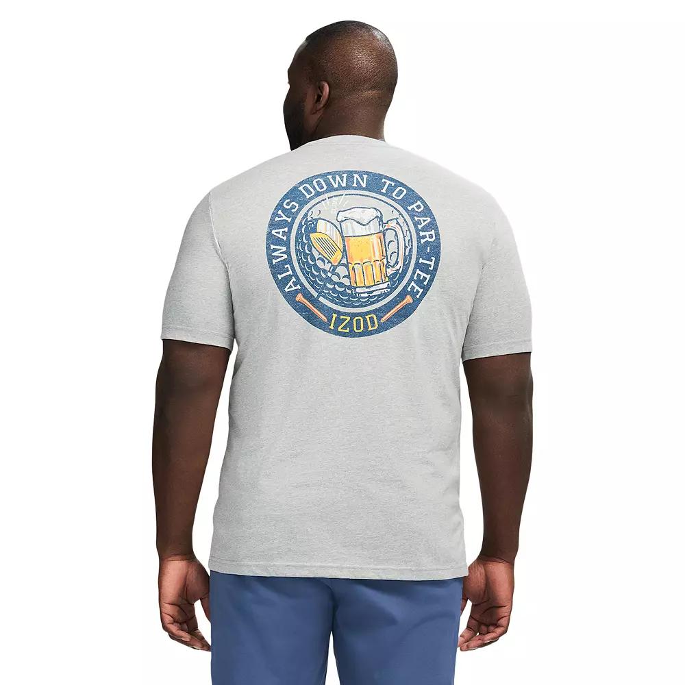 Big & Tall IZOD Saltwater Soft Wash Short Sleeve Graphic Tee, Men's, Size: 2XB, Grey Grey Product Image