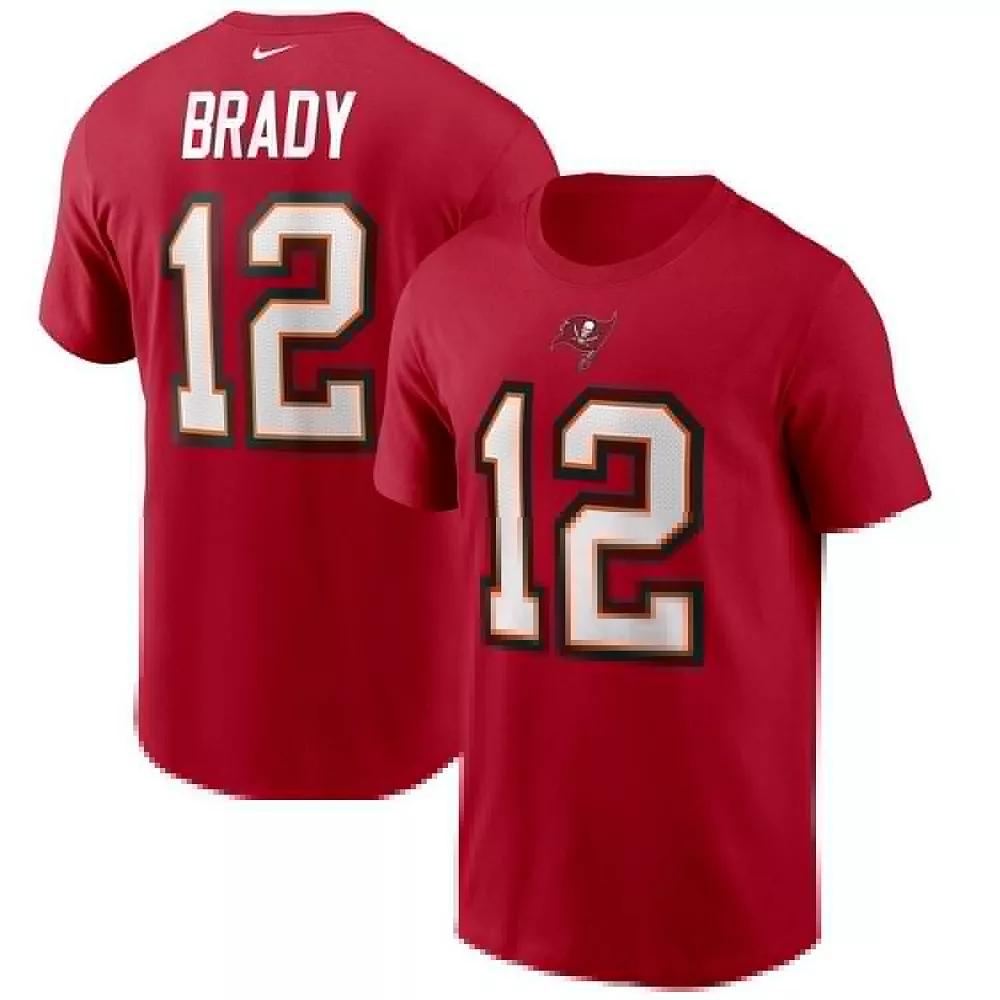 Men's Nike Tom Brady Red Tampa Bay Buccaneers Name & Number T-Shirt,  Product Image