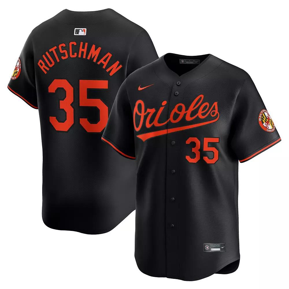 Men's Nike Adley Rutschman Black Baltimore Orioles Alternate Limited Player Jersey, Size: Medium Product Image