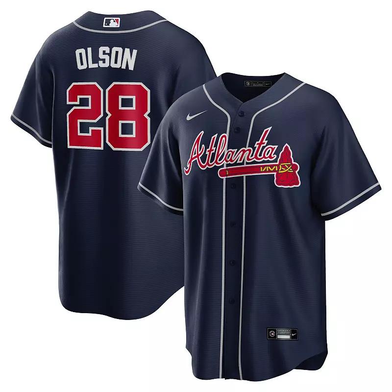 Men's Nike Matt Olson Navy Atlanta Braves Alternate Replica Player Jersey,  Product Image