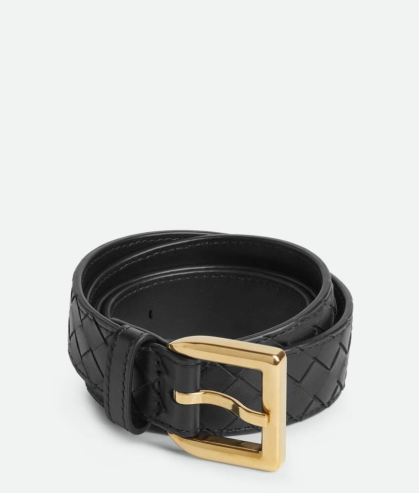 Women's Intrecciato Piccolo Belt in Black Product Image