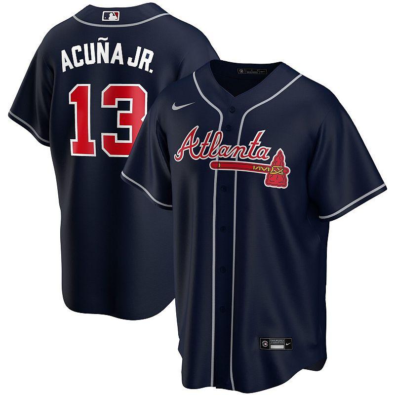 Nike Mens MLB Atlanta Braves (Ronald Acua Jr.) Replica Baseball Jersey | T770AWNZAW7-A13 Product Image