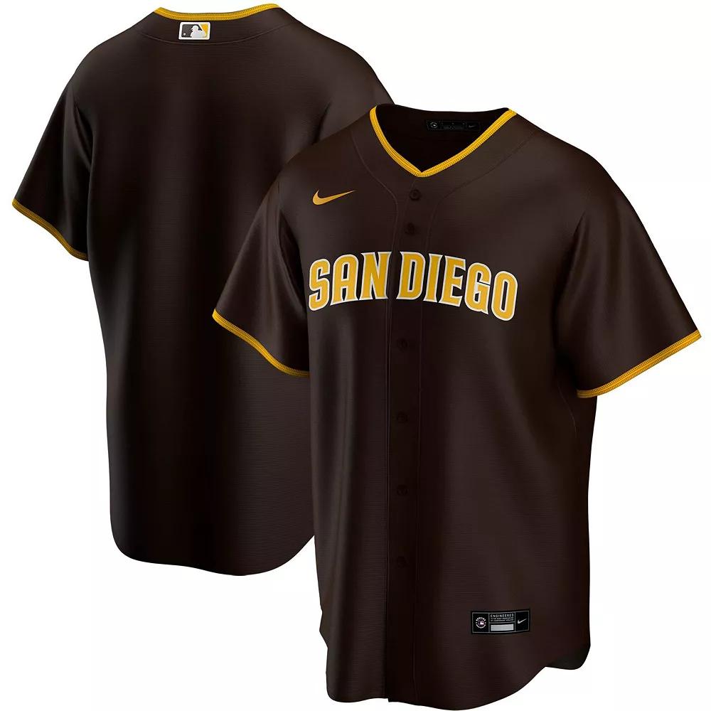 Men's Nike Brown San Diego Padres Road Replica Team Jersey, Size: XL Product Image