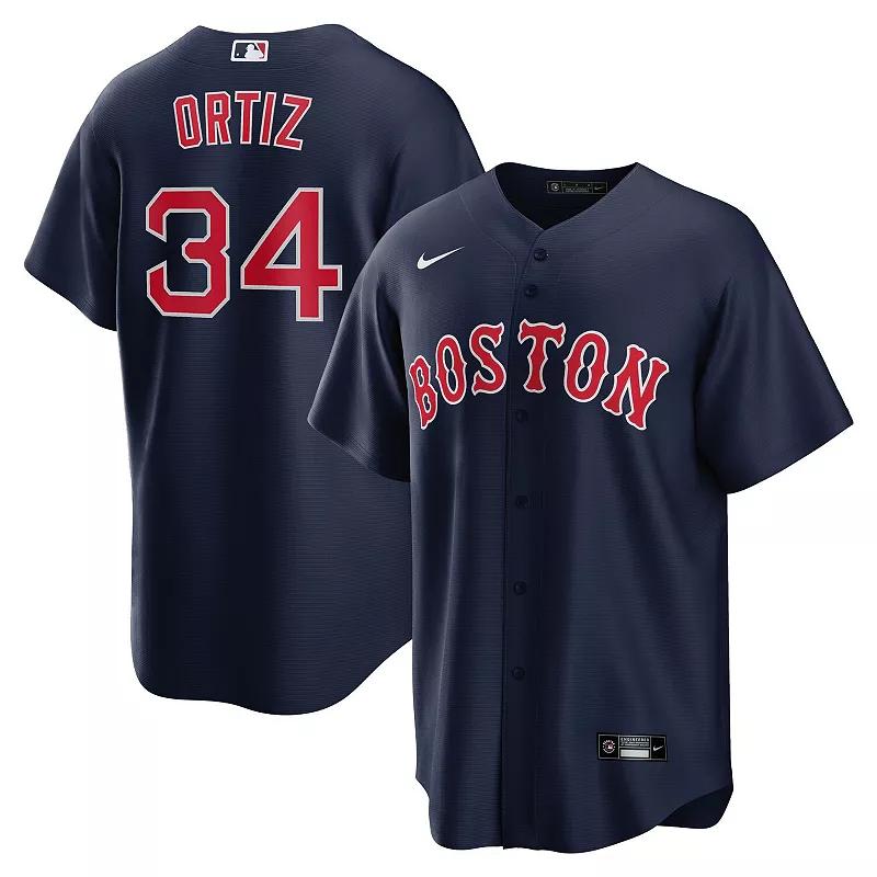 Men's Nike David Ortiz Navy Boston Red Sox Alternate Replica Player Jersey, Size: Medium, Blue Product Image