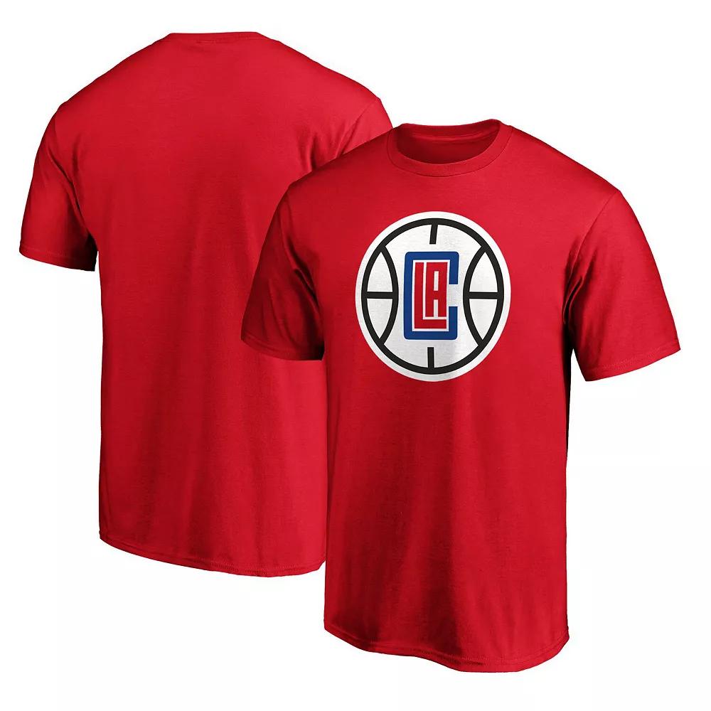 Men's Fanatics Branded Red LA Clippers Primary Team Logo T-Shirt, Size: Small Product Image