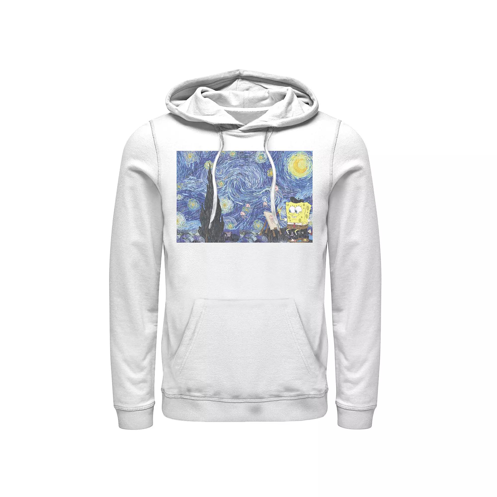 Men's Nickelodeon SpongeBob SquarePants Starry Night Painting Hoodie,  Product Image