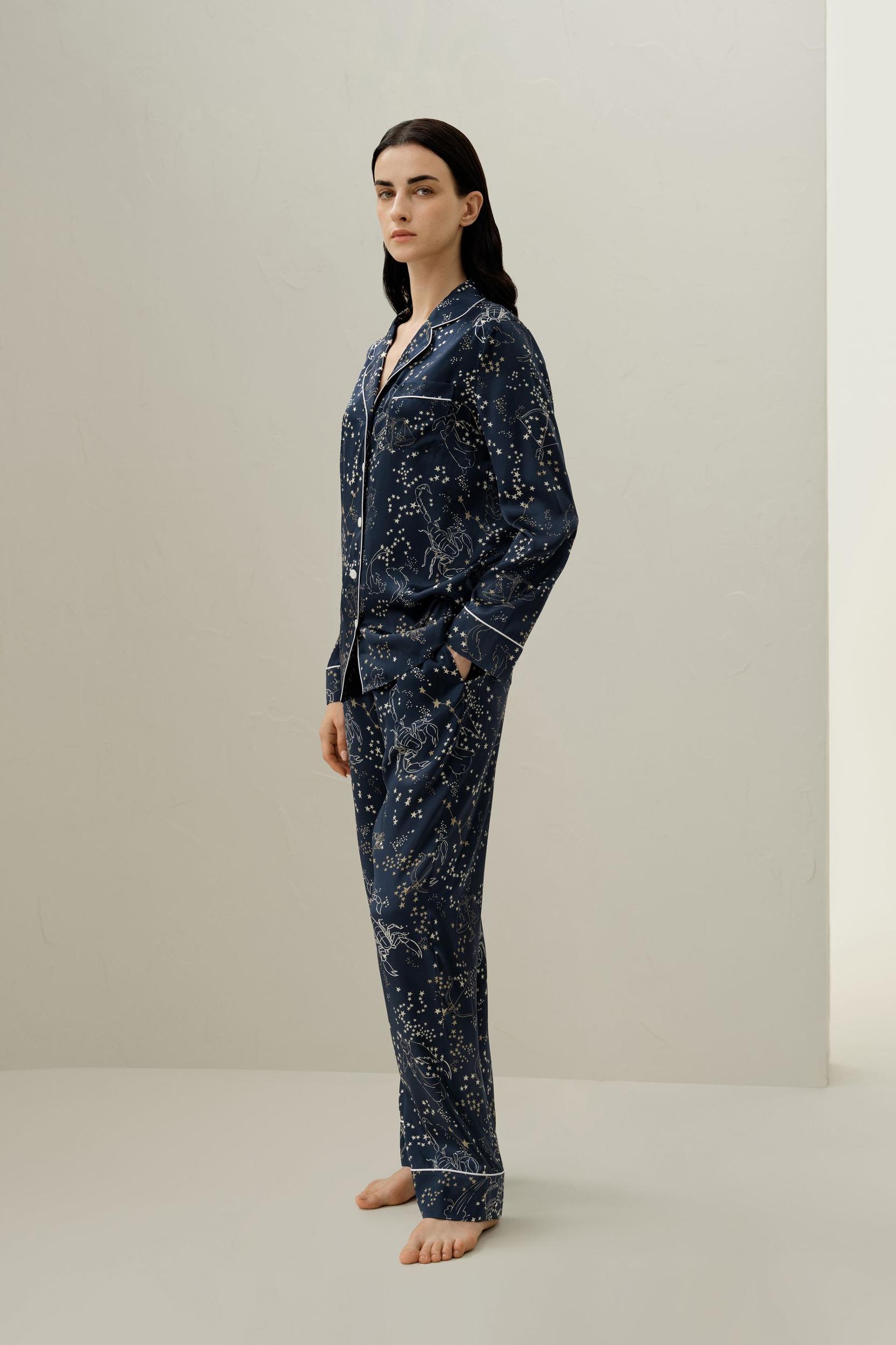 Scorpio Zodiac Classic Silk Pajama Set Product Image