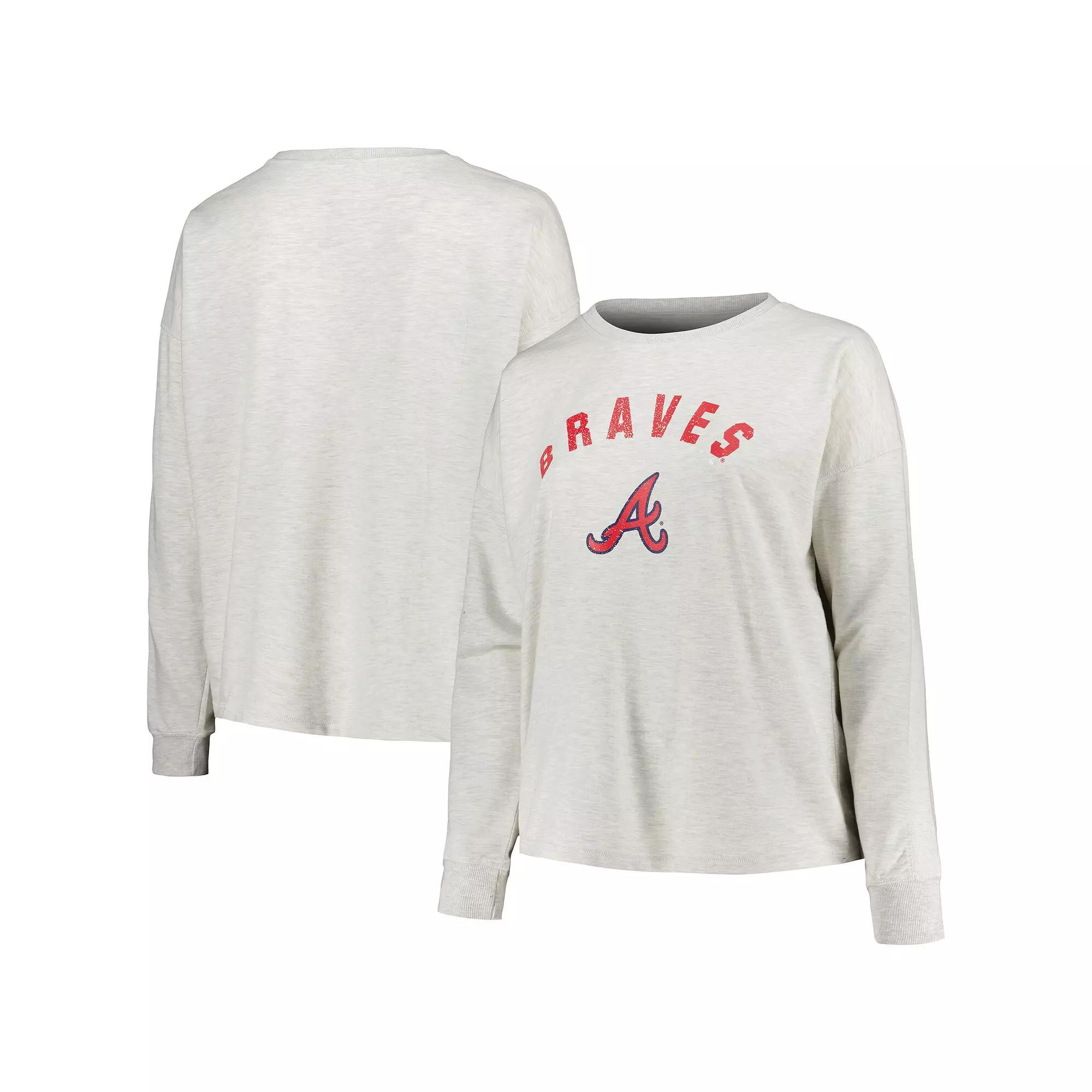 Women's Profile Oatmeal Atlanta Braves Plus  Product Image