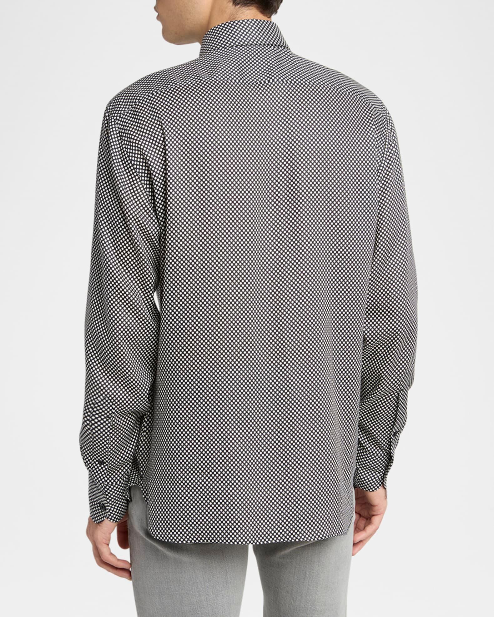 Men's Lyocell Graphic Polka Dot Dress Shirt Product Image