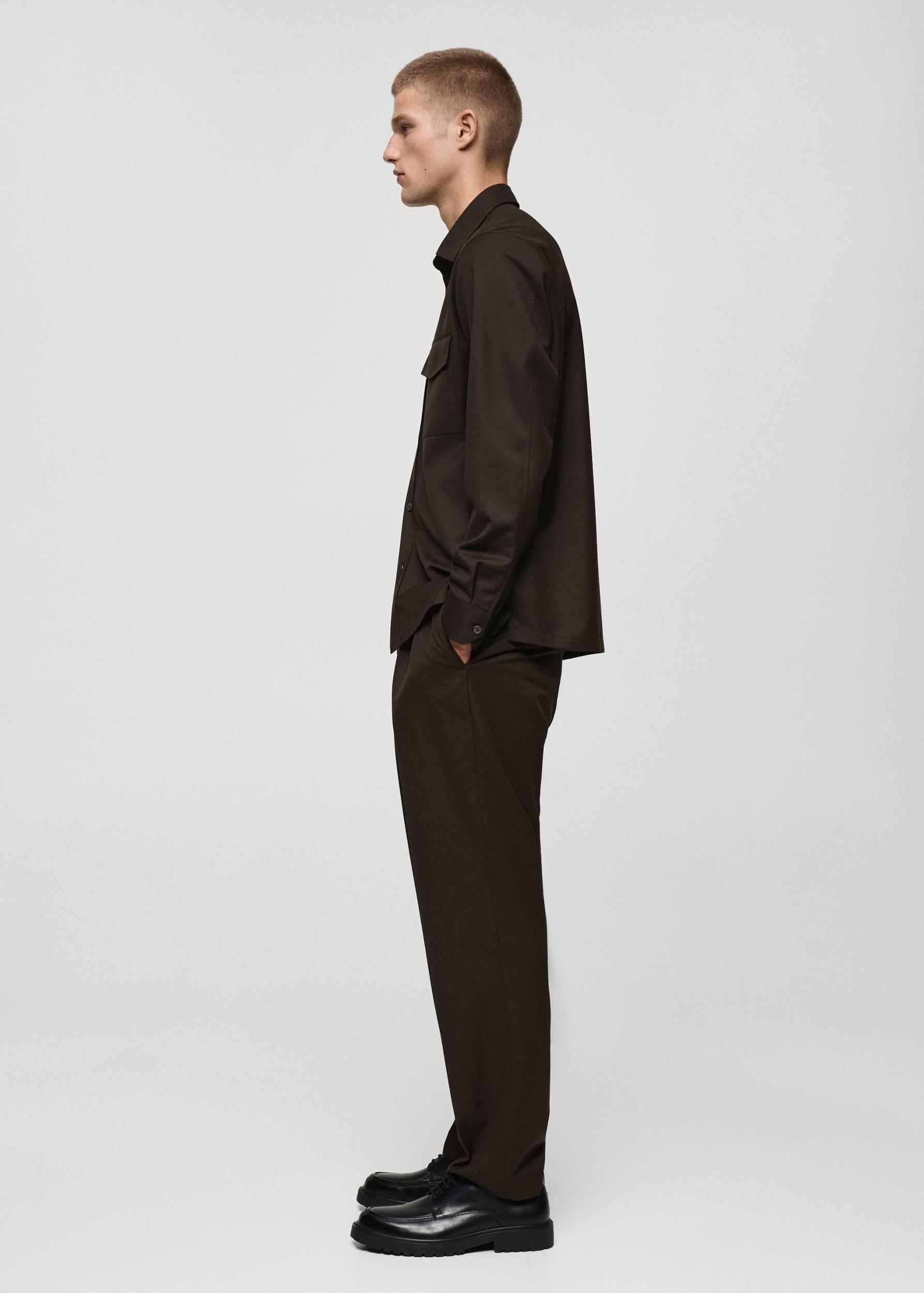 Regular-fit pleated pants - Men | MANGO USA Product Image
