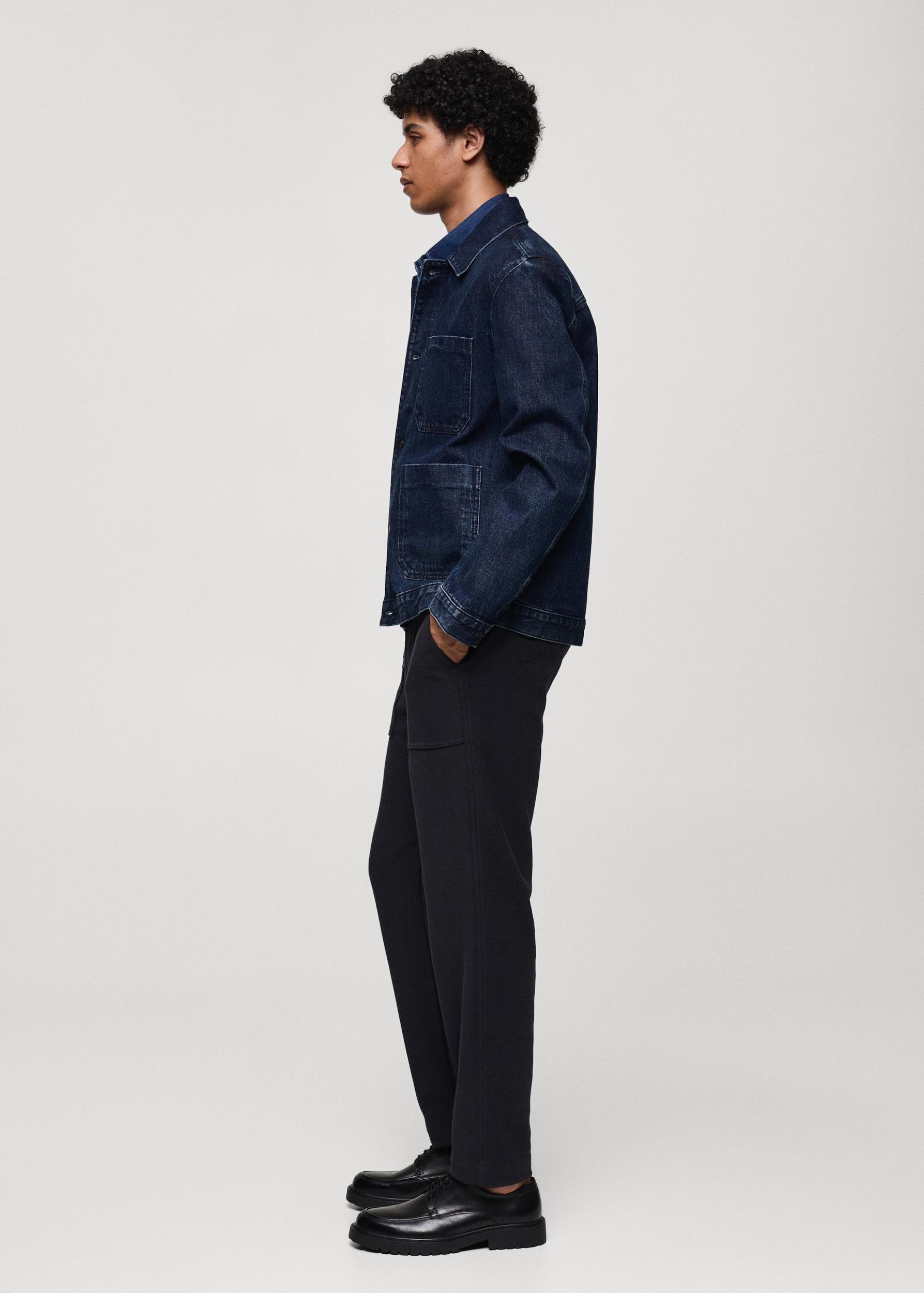 Pocketed denim jacket - Men | MANGO USA Product Image