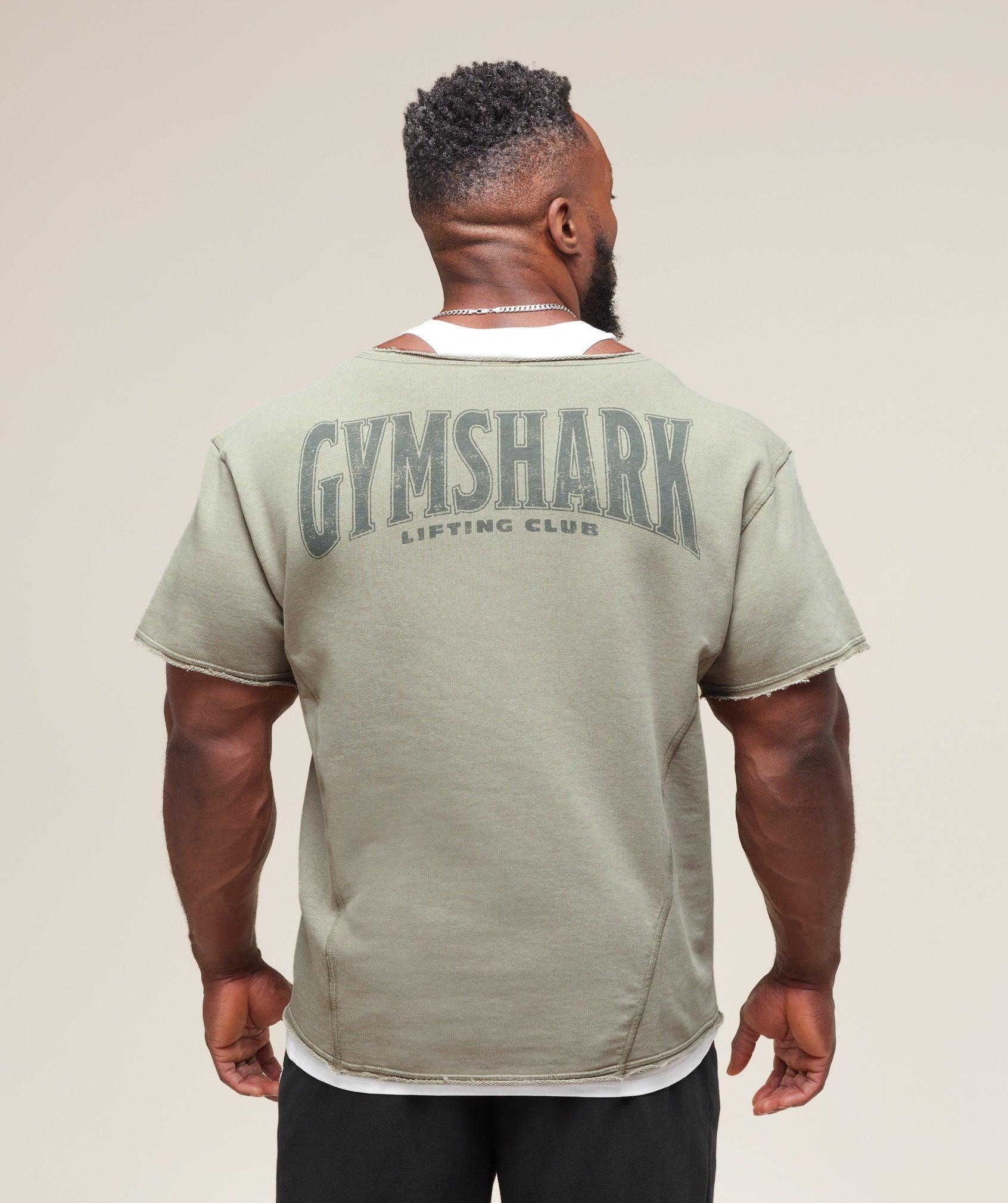 Gymshark Heritage Washed Rag Top - Stone Grey Male Product Image