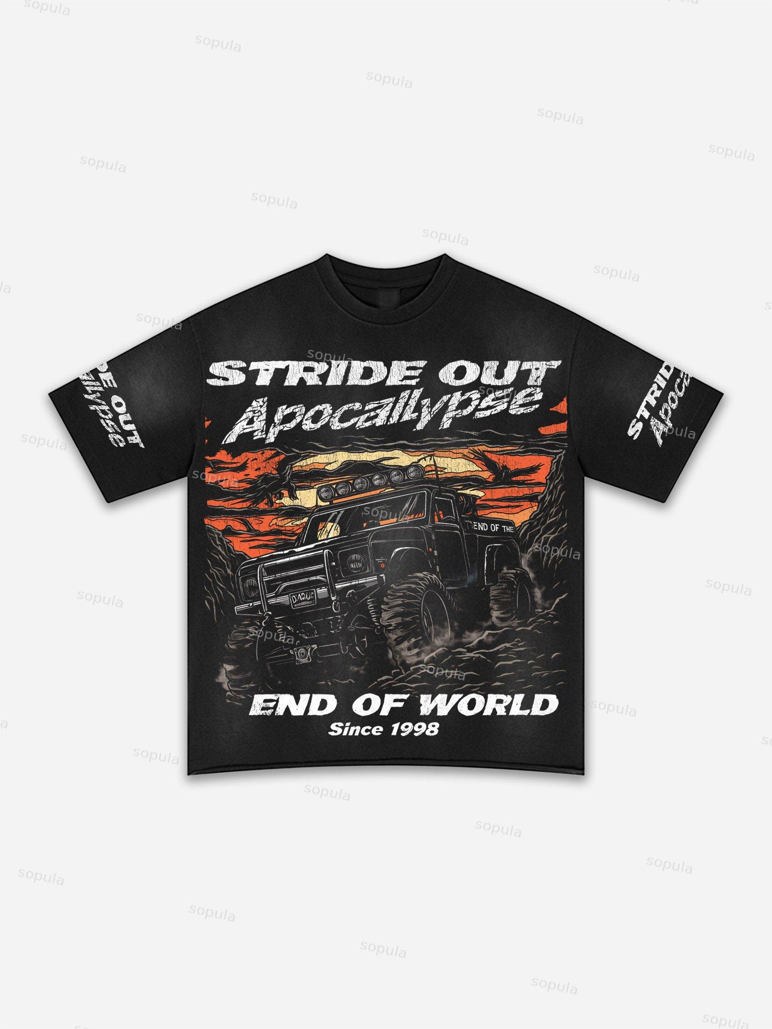 Street Goals Lip Braces Make Vintage Printed Graphic Washed T-shirt Product Image