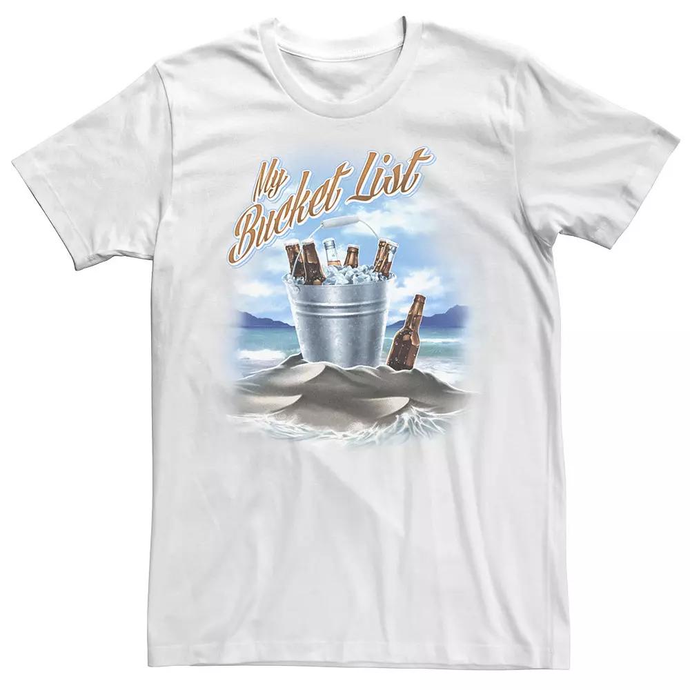 Big & Tall My Bucket List Beer Bottle Beach Vacation Tee, Men's,  Product Image