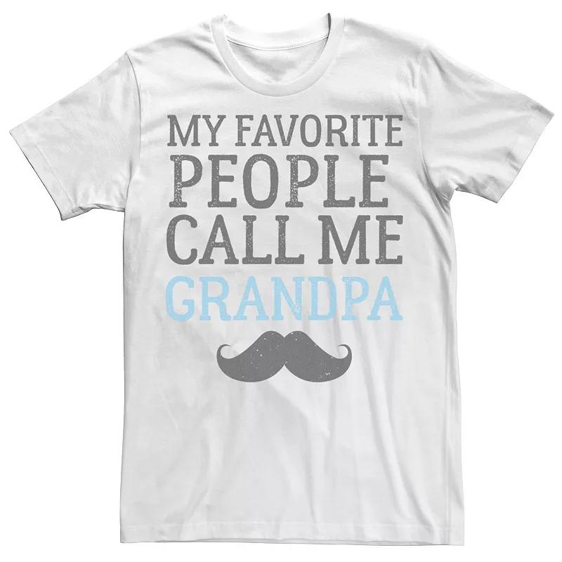 Men's My Favorite People Call Me Grandpa Mustache Graphic Tee,  Product Image