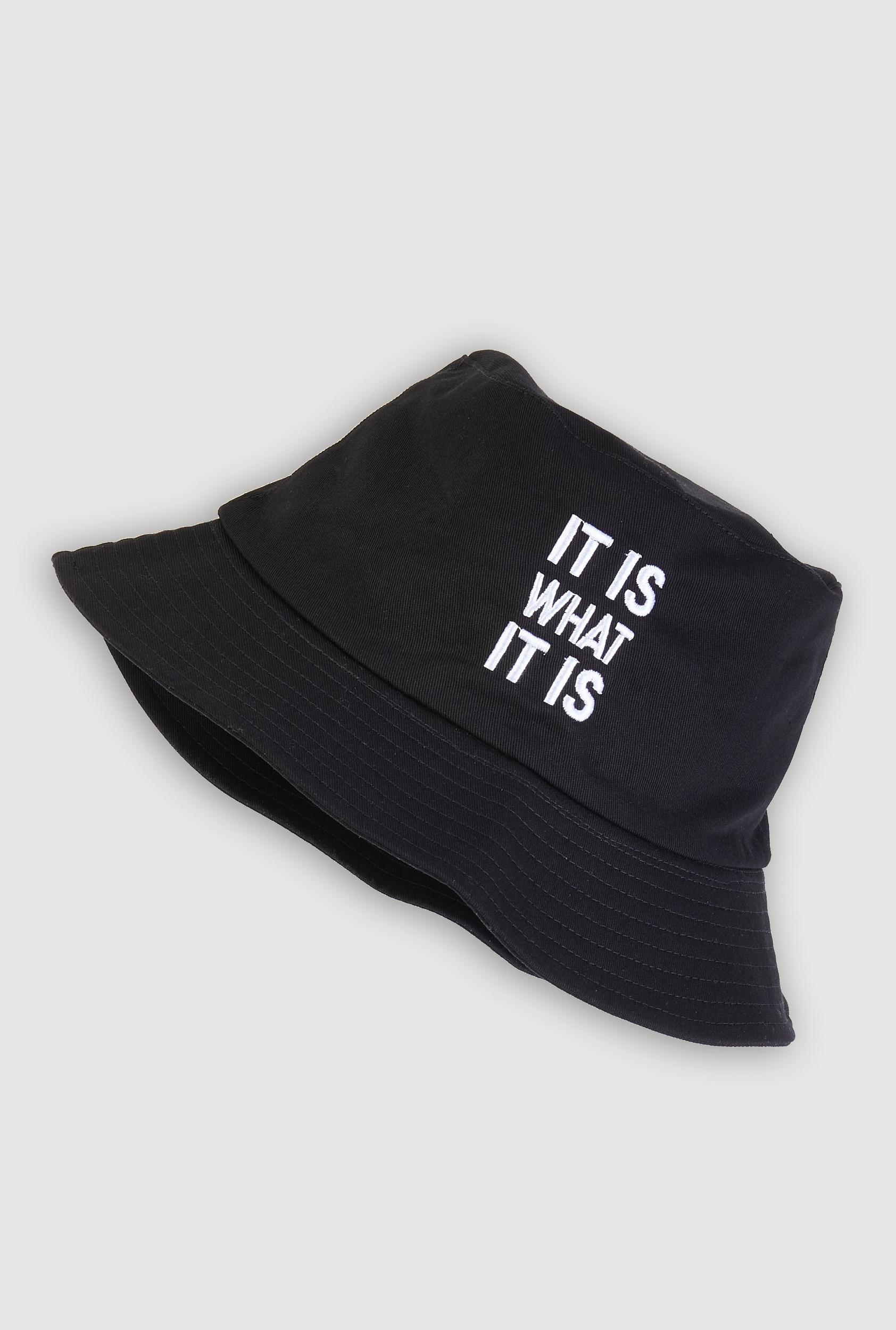 It Is What It Is Embroidered Bucket Hat Female Product Image