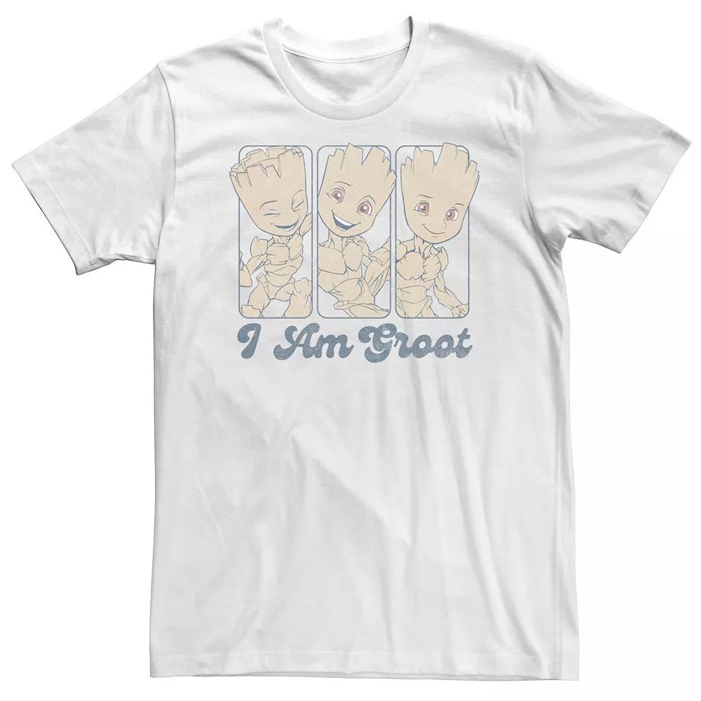 Big & Tall Marvel Guardians of the Galaxy Classic Three Panel I Am Groot Tee, Men's,  Product Image