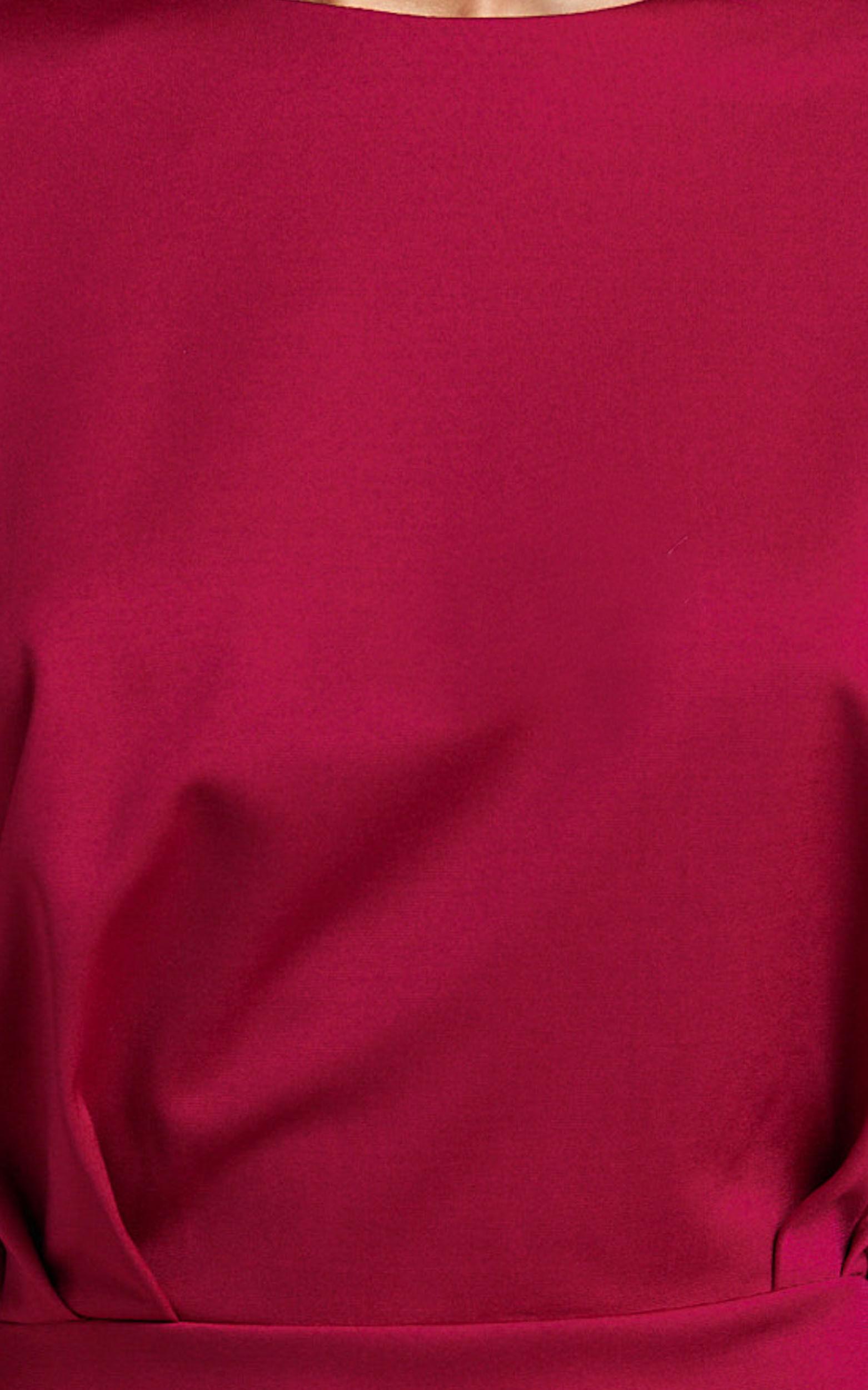 Karyna Mini Dress - Short Sleeve Boxy T-shirt Dress in Wine Product Image