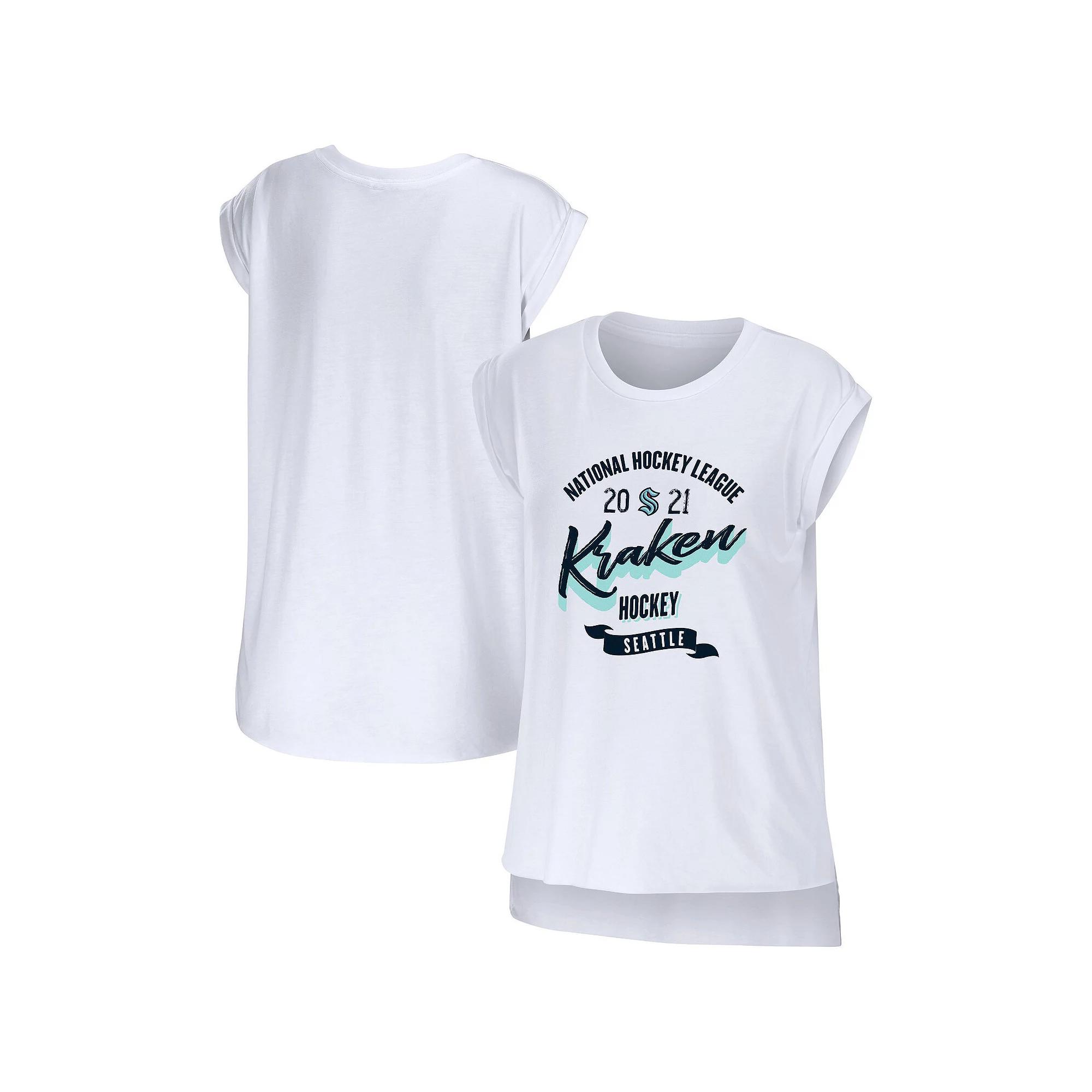 Women's WEAR by Erin Andrews White Seattle Kraken Domestic Tank Top,  Product Image