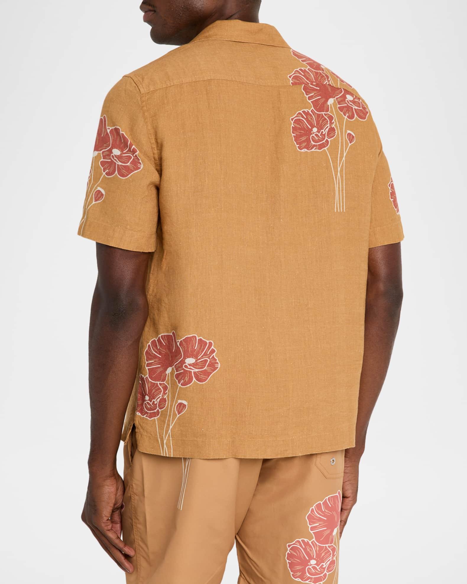Men's Roberto Floral Linen Short-Sleeve Shirt Product Image