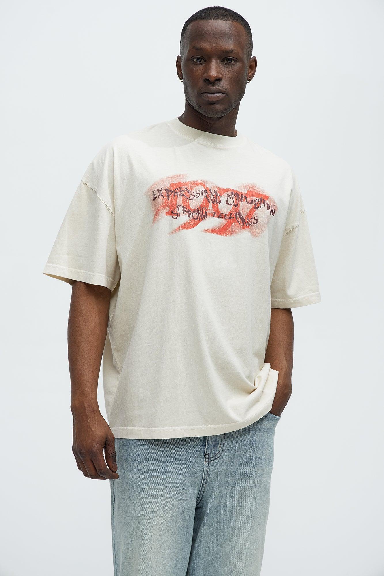 1997 Oversized Short Sleeve Tee - Cream Product Image