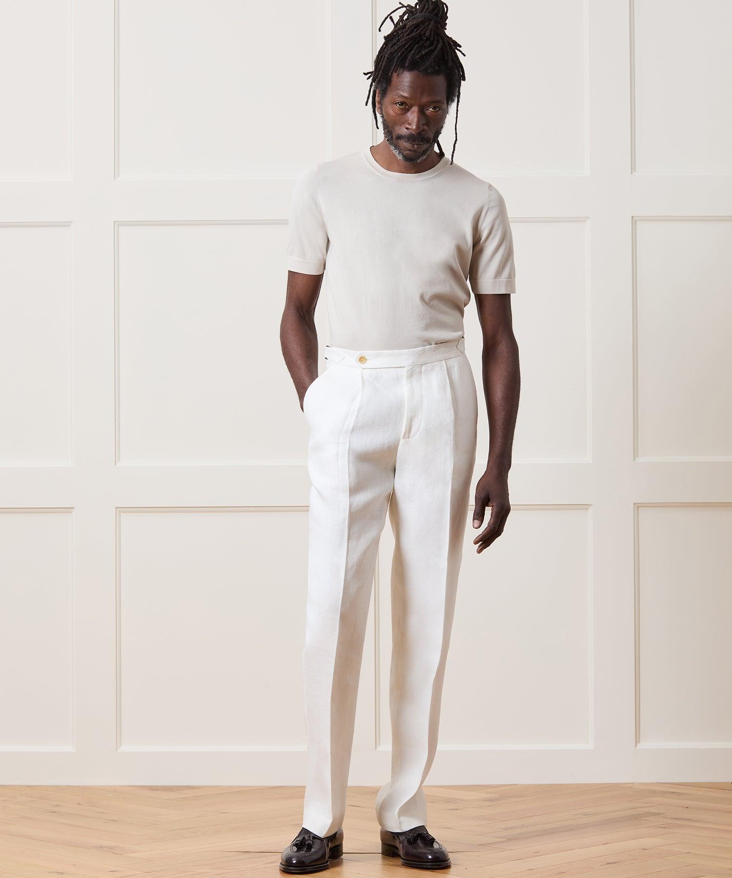 Italian Linen Side Tab Trouser Product Image