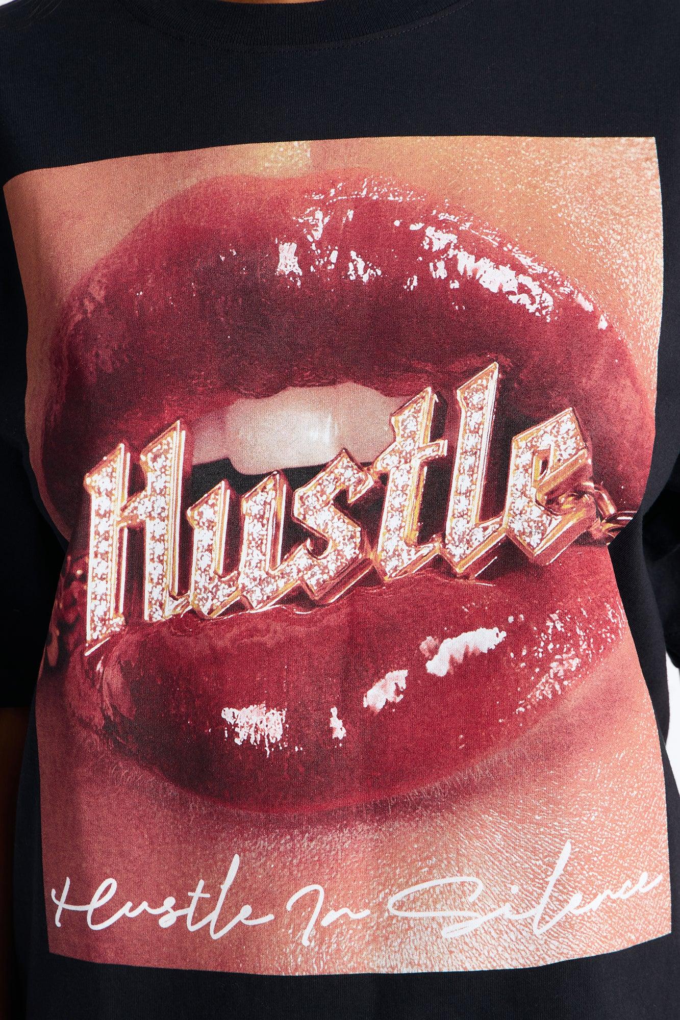 Hustle In Silence Tee - Black Female Product Image