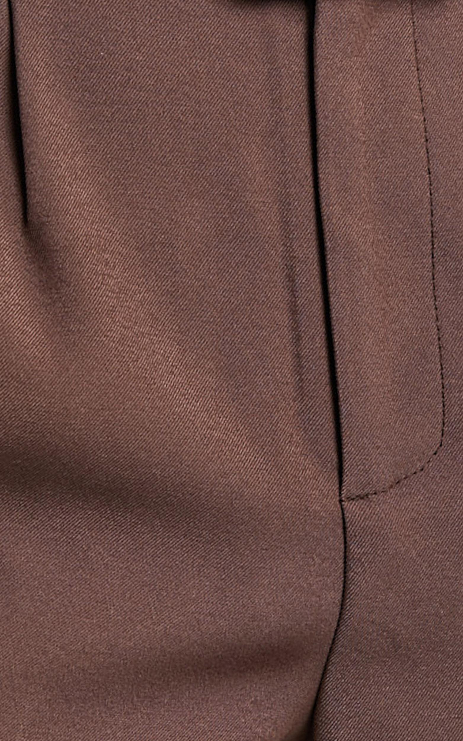 Lorcan Pants - High Waisted Tailored Pants in Chocolate Product Image