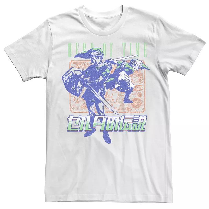 Men's Nintendo Zelda Hero Of Time Kanji Poster Tee, Size: Small, White Product Image