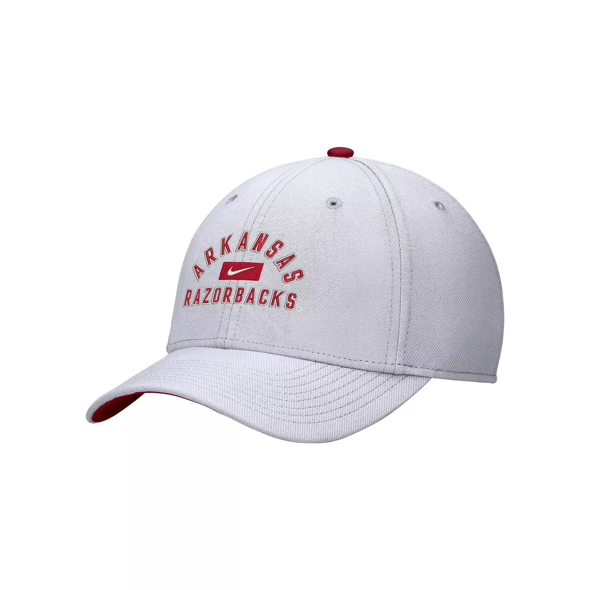 Men's Nike White Arkansas Razorbacks Rise Flex Hat, Size: Small/Medium Product Image