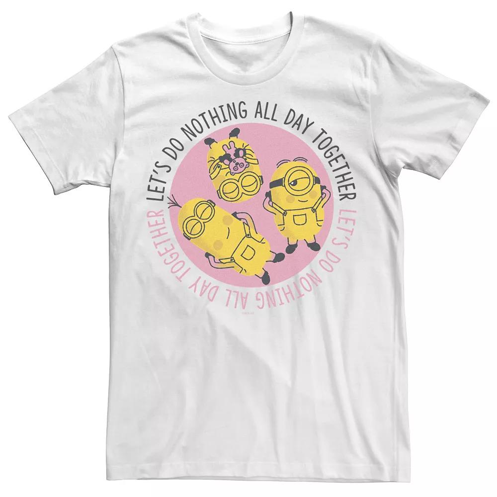 Men's Minions Let's Do Nothing All Day Together Circle Portrait Tee,  Product Image