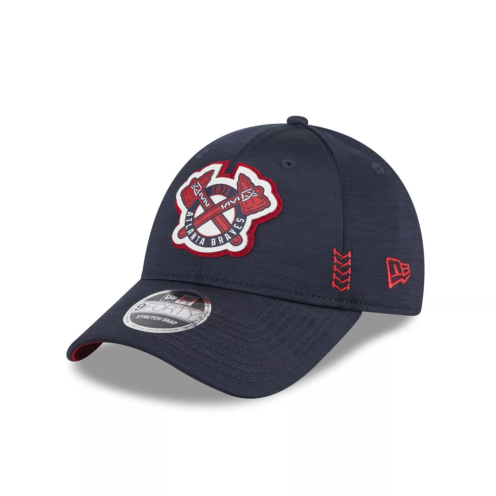 Men's New Era Navy Atlanta Braves 2024 Clubhouse 9FORTY Adjustable Hat, Blue Product Image