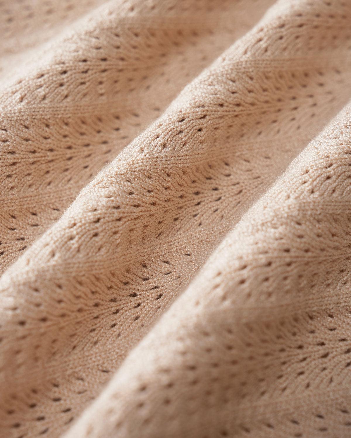 Khaki Ribbed Knit Slim Tee Product Image