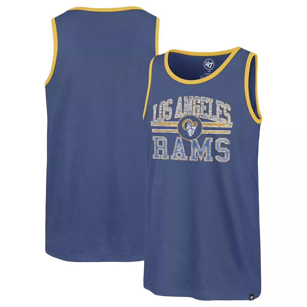 Men's '47  Blue Los Angeles Rams Winger Franklin Tank Top, Size: Large Product Image